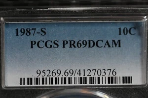 1987-S Roosevelt Proof Dime PCGS PR69DCAM - Nice Coin!!! - Picture 1 of 6