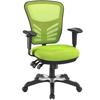 Silla de oficina Modway articulada de malla ergonómica en verde Foto 1 de 4