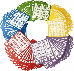 100 Bingo Game Cards - Disposable Reusable Paper Sheets for Kids Party School Cl - Picture 1 of 12