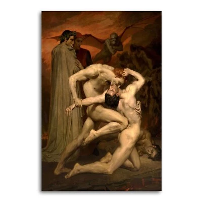Impresiones artísticas de Dante y Virgilio in Hell William-Adolphe Bouguereau pintura famosa Foto 1 de 4