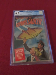 RARE 1950 1st ISSUE " FLYING SAUCERS " FAWCETT COMIC CGC 6.5 CERTIFIED - Picture 1 of 9