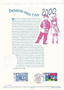 Document Philatélique 1er Jour : 13 1999 - Dessine-moi l'An 2000 - Foto 1 di 1