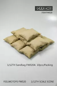 10PC FEELWOTOYS 1:12 Sandbags Scene Props Fit 6" Soldier Action Figure Doll Toy - Picture 1 of 5