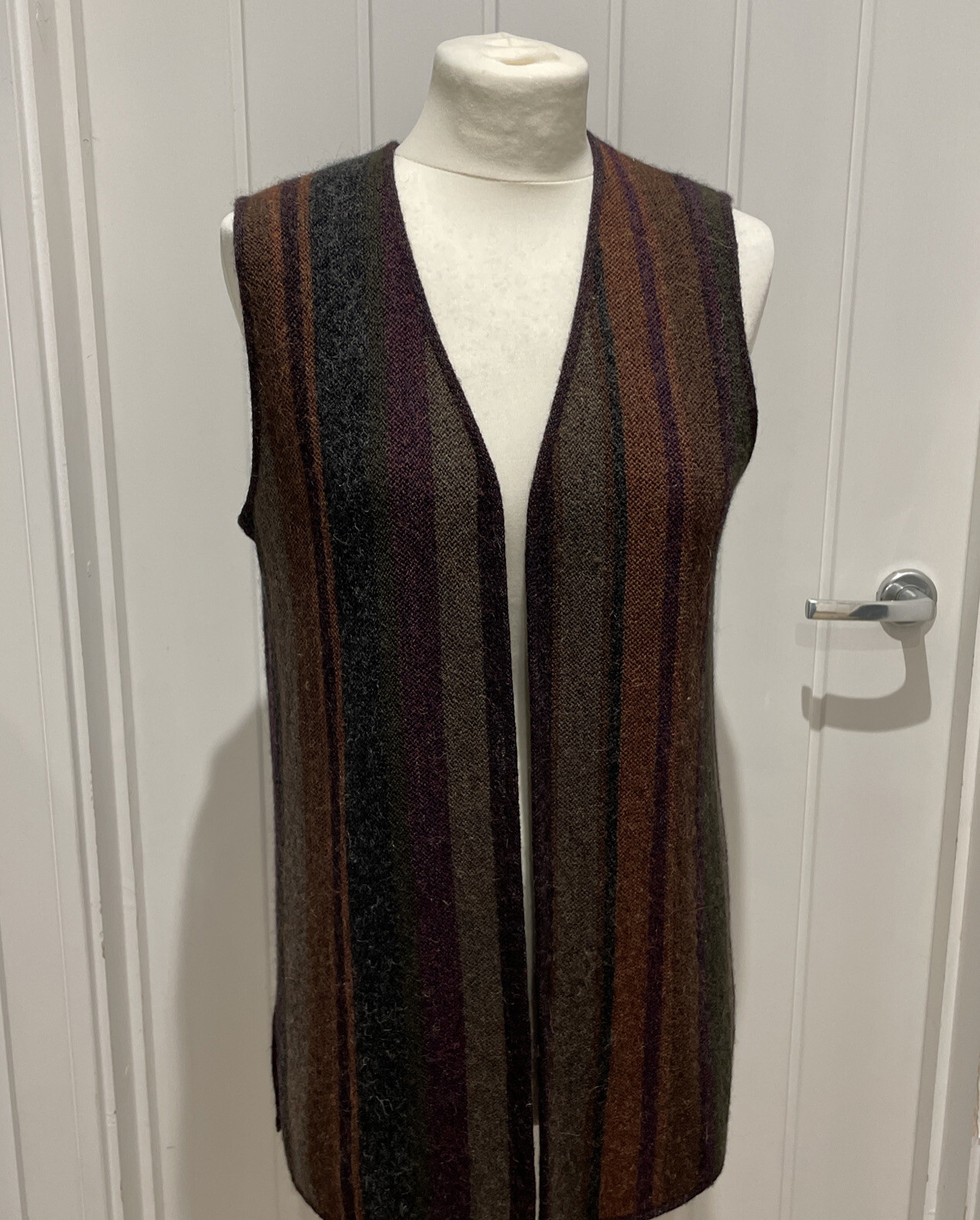 Alpaca Waistcoat Cardigan Size 12-14 M 