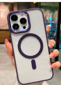 Magnetic Clear TPU Metal For Iphone 15 14 13 Pro Max 12 11 Shockproof Case Cover - Picture 1 of 14