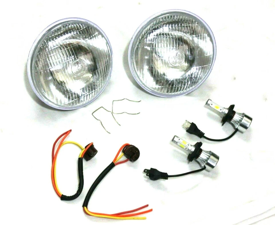 Lucas LHD Frontscheinwerfer Hid LED Umwandlung Set Land Rover Serie 1 2 2a 3 - Bild 1 von 4