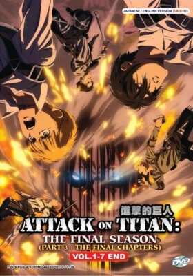 DVD Anime Attack On Titan: Final Season Part 3: Final Chapters (1-7 End) English - Image 1 of 4