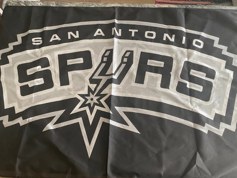 Large Rico Industries NBA San Antonio Spurs 3' x 5' Flag - Preowned - Black Cover