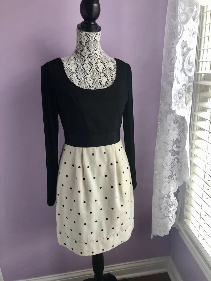 Nuevo con etiquetas Vestido de Lana Phoebe Couture Punto Negro Manga Larga Talla 4 S $330 Foto 1 de 4