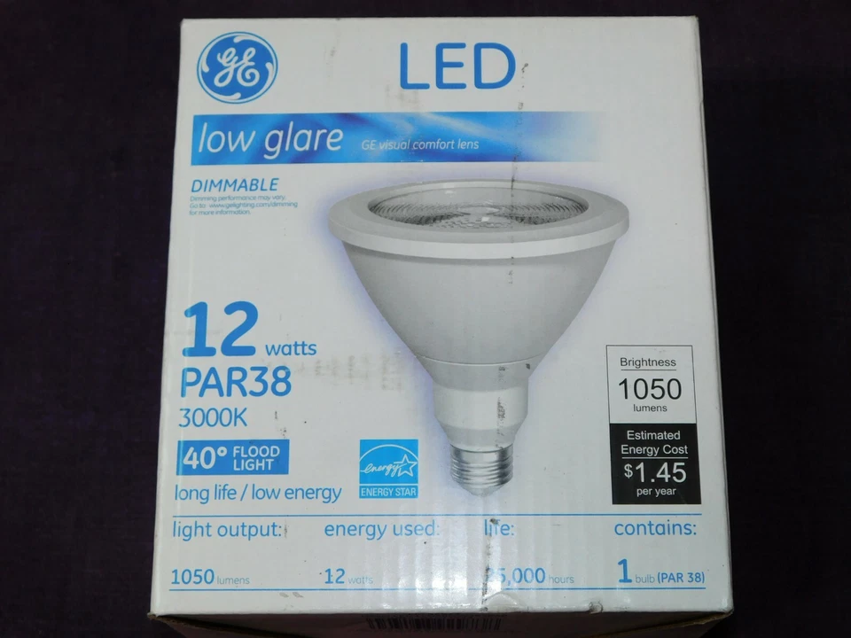 NEW GE 92973 LED PAR38 Bulb LED12D38OW383040 Dimmable Flood Light 1050 Lumen - Image 1 of 1