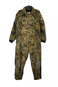 Vintage Trail Crest Mens Made in USA Camouflage Zip Front Hunting Bib Coverall M - Picture 1 of 8