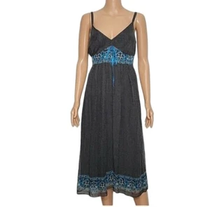 Signature by Robbie Bee Black/White Women's Size 12 100% Silk Polka dot Dress - Picture 1 of 9