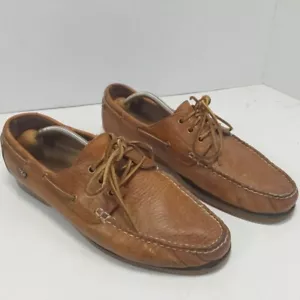 POLO RALPH LAUREN DA UOMO *BIENNE* MOCASSINI/SCARPE DA BARCA IN PELLE taglia 12M - Foto 1 di 8