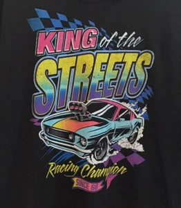 King of the Streets Racing Champions Graphic Black T Shirt 3XL NWT - Picture 1 of 4