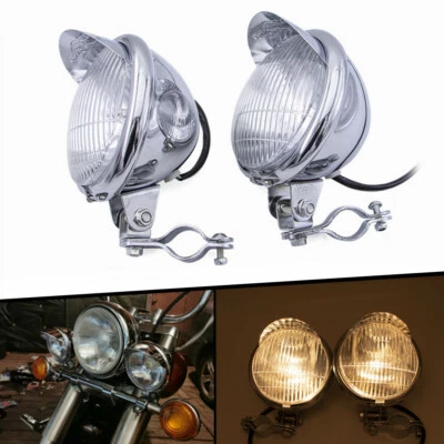 Metal Passing Spot Fog Light With Roll Cage Guard Bar Tube Mount Bracket Clamp - Image 1 of 4