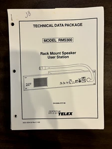 RTS TELEX RMS300 RACK MOUNT STAT'N Instruction OWNERS MANUAL USER GUIDE ORIGINAL - Imagen 1 de 2