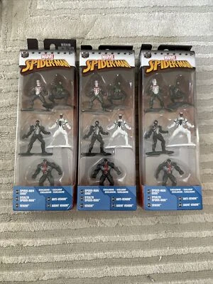 Spiderman Nano Metalfigs Paquete de 5 Figuras Set de Coleccionista Venom Antivenom Agent Ven Foto 1 de 4