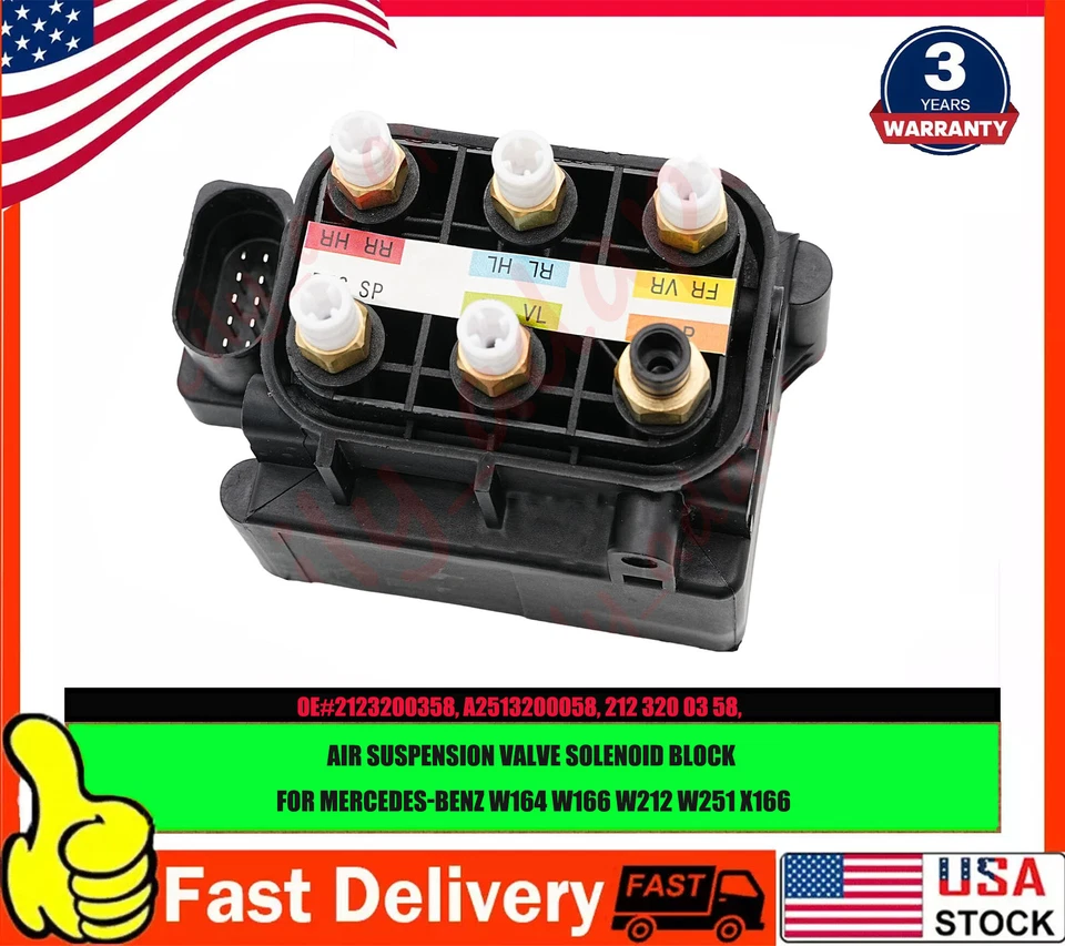 For Mercedes Benz W164 GL350 GL450 GL550 Valve Block Air Suspension 2123200358 Foto 1 de 4