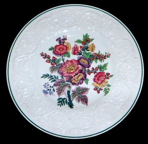 Vintage Wedgwood Patrician Shape Luncheon Plates, Pattern CK5260 with Green Trim - Picture 1 of 19