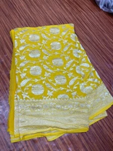 khaddi Georgette silk saree - Picture 1 of 24