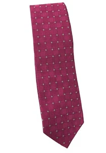 Brooks Brothers Tie Pink Geometric Silk Made in USA - Men Size 58" - Picture 1 of 9