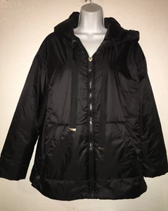 Cameluxe The Cube Hoodie Lightweight Jacket Size US 2 Black, NWOT - Picture 1 of 14