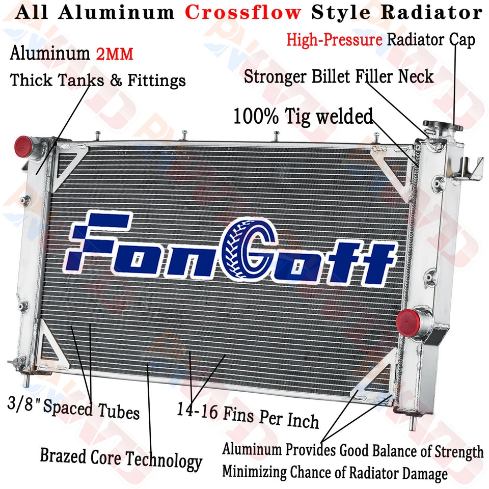 1553 Aluminum Radiator For 1994-2002 Dodge Ram 2500 3500 5.9L L6 Cummins Diesel - Imagem 1 de 4