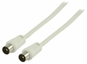 TV Antenne Kabel Blei Flylead weiß 1 Mtr Stecker Stecker Stecker Stecker - Bild 1 von 2
