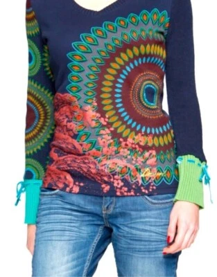Desigual V-Neck Long sleeve Top Size S - Image 1 of 4