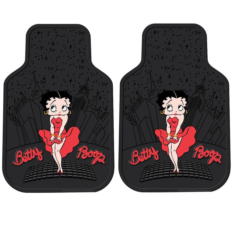 New Betty Boop Skyline Red Dress Car Truck SUV Front Rear Back Rubber Floor Mats Foto 1 de 1