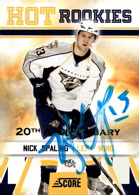 Nick Spaling - Signed 2010-11 Panini Hot Rookies 20th Anniversary Card #525 - Image 1 of 2