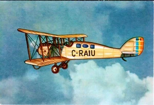 Rumänien, 80er Jahre, Vintage Gruß Postkarte - DH9 Flugzeug, TAROM Airlines - Bild 1 von 2