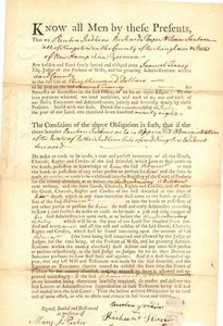 US EMBOSSED REVENUE RM 128- NH ADMINISTRATORS BOND -7/19/1798 - Picture 1 of 4