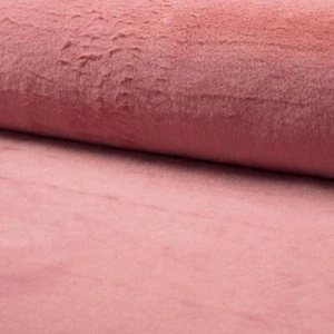 LUXURY Short Plush Super Soft Faux Fur Fabric Material - ROSE PINK - Picture 1 of 1
