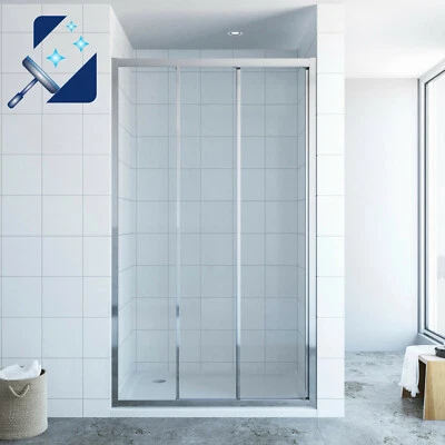 AQUABATOS Dusche Schiebetür 3 teilig Nische Nischentür Duschtür Gleittür Duschwand Glas