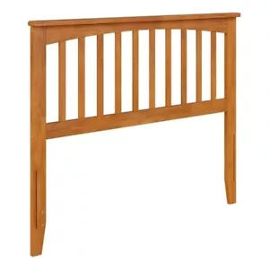 Mission Full Wood Headboard with Attachable Charger in Light Toffee - Picture 1 of 9