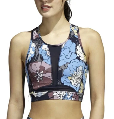 Adidas Sport Bra Women’s Sz XS All-Over Print - Image 1 of 4