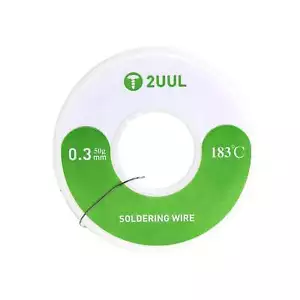 Alambre de soldadura núcleo de flujo sólido 2 UUL 0,3 0,6 mm 100M 50g 183 °C alambre de hojalata de pasas - Imagen 1 de 7