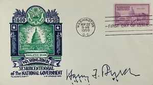 HARRY F. BYRD Sr. Governatore e senatore degli Stati Uniti dalla Virginia, firmato 1950 F.D. Copertina - Foto 1 di 6