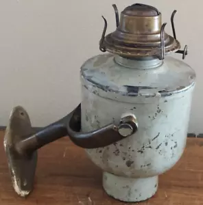 Vintage Maritim Schiff Öllampe mit selbstnivellierendem Joch Kardan Messing Antik - Bild 1 von 11