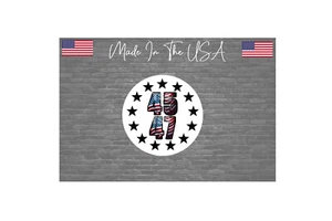 x2 45/47 Trump Stars 2024 Sticker Decal USA Flag MAGA President 3" - Foto 1 di 1