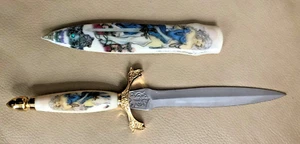 VTG Stainless Steel Goddess Warrior Ethereal Dagger Fantasy Knife Tomahawk - Picture 1 of 5