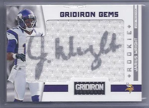 2012 Gridiron Football Jarius Wright Gridiron Gems Rookie Auto/Jsy Card #160/299 - Picture 1 of 2