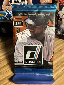2014 Donruss Baseball 4 Card Sealed Retail Pack  - Picture 1 of 2
