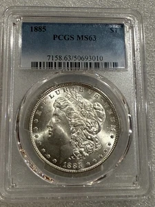 1885 Morgan Silber Dollar PCGS MS63 ~ Blast White ~ siehe Bilder ~ (010) - Bild 1 von 2