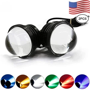 1Pair CAR Led Light Fog Lamp White Light Daytime Running Light 12V Fish Eye - Bild 1 von 9