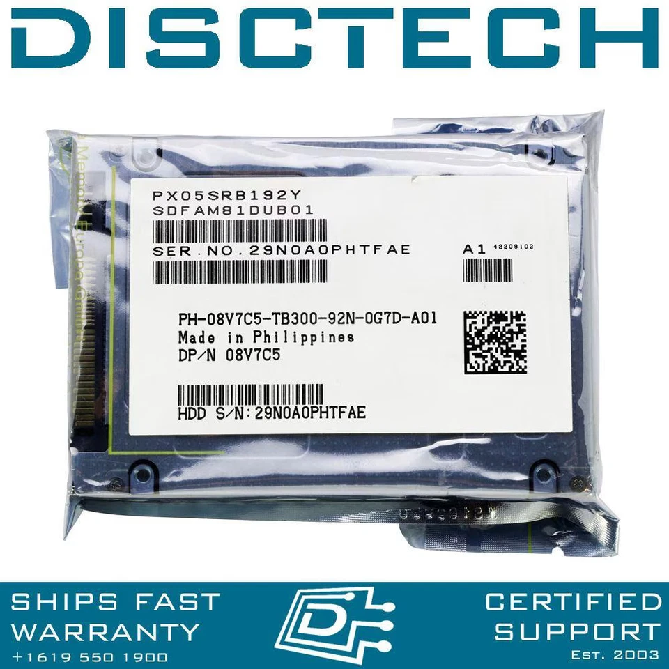 Dell Enterprise 8V7C5 / Toshiba PX05SRB192Y 1.92TB 2.5" 12Gbps MLC SAS RI SSD - Image 1 of 1