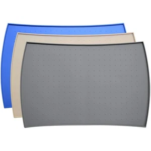 PetFusion Large WATERPROOF Pet Food Mat (24x16). FDA Grade Silicone [superior - Picture 1 of 11