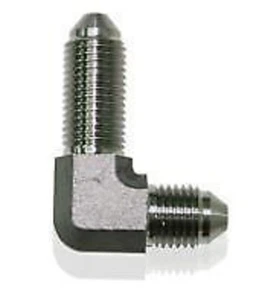 Aeroflow AF323-03 Stainless -3AN Bulkhead 90Deg Stainless Nut Seperate - Picture 1 of 4