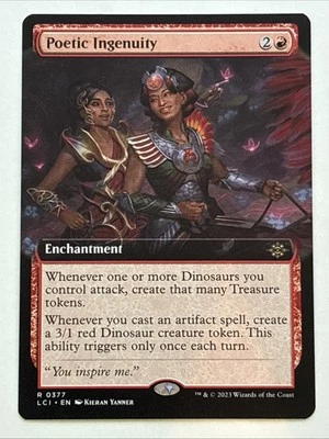 MTG The Lost Caverns of Ixalan Poetic Ingenuity Extended Art 0377 NM Rare - Image 1 of 2